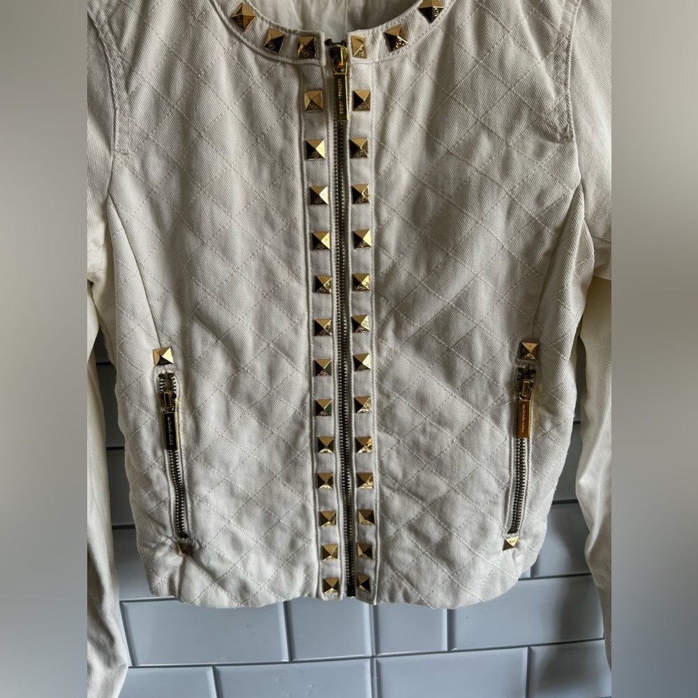 Michael Kors Women’s Jacket Size S / Cream and Gold color